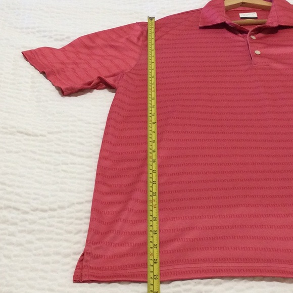 (2) Men's Blue and Coral Striped Golf ⛳️ Greg Norman Polo Shirt - Picture 12 of 16